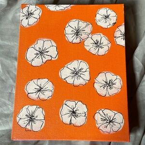 Orange floral painting
